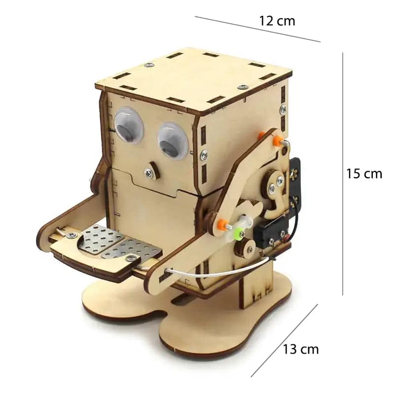 Robot Tirelire en Bois – Image 5