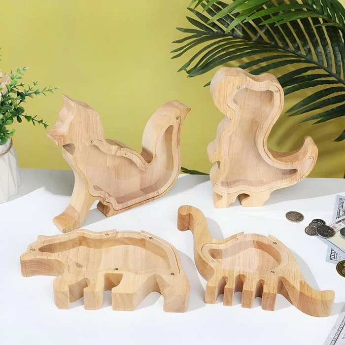 Tirelire Bois Animaux