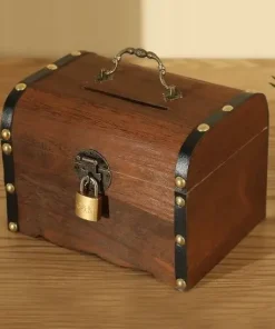 Tirelire Bois Coffre Pirate