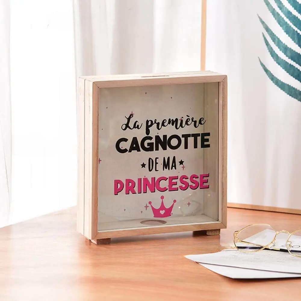 Tirelire Fille en Bois – Image 2