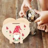 Tirelire à Peindre Coeur en Bois