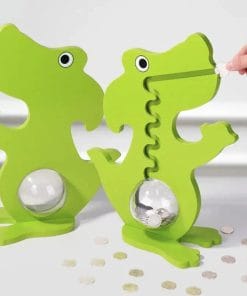 Tirelire Dinosaure en Bois