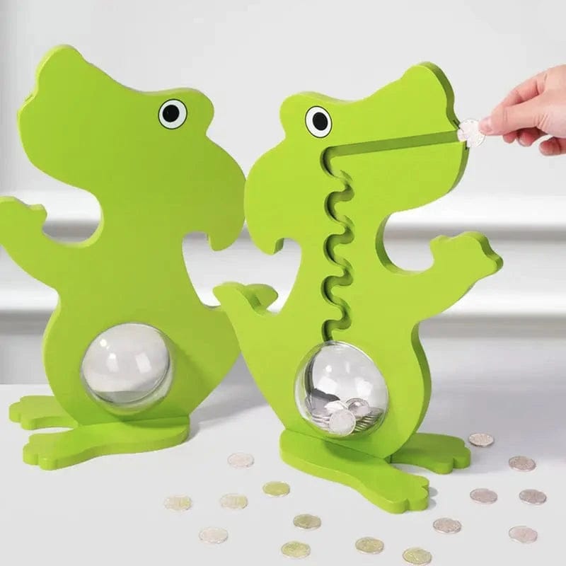 Tirelire Dinosaure en Bois