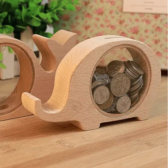 Tirelire Eléphant en Bois