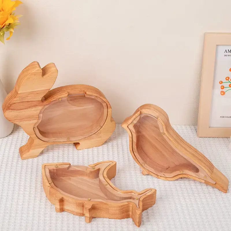 Tirelire en Bois Animaux – Image 2