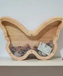 Tirelire Papillon en Bois