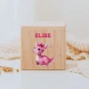 tirelire personnalisée en bois pour fille