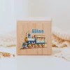 tirelire personnalisée train en bois pour garçon