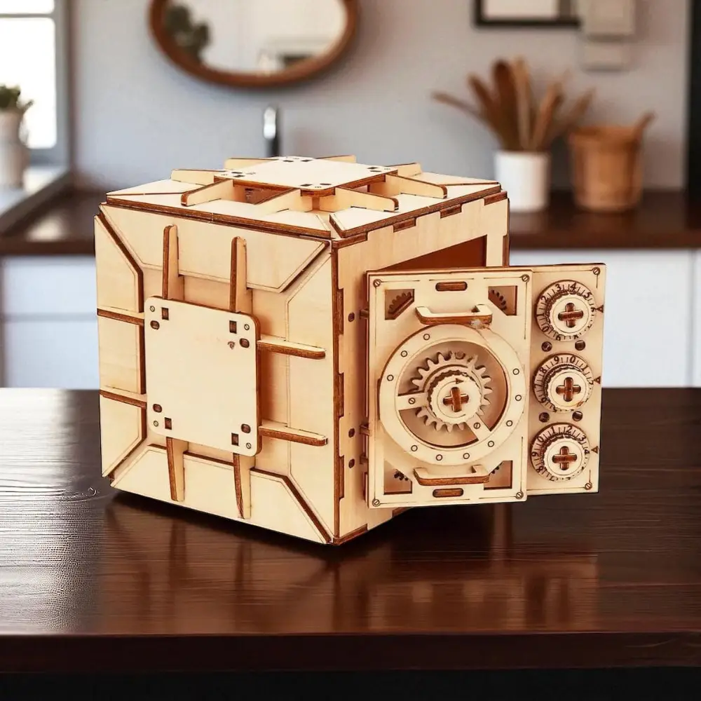 Tirelire Puzzle 3D en Bois