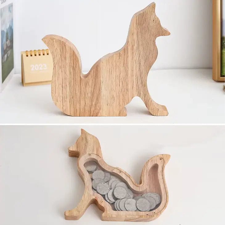 Tirelire Renard en Bois – Image 3