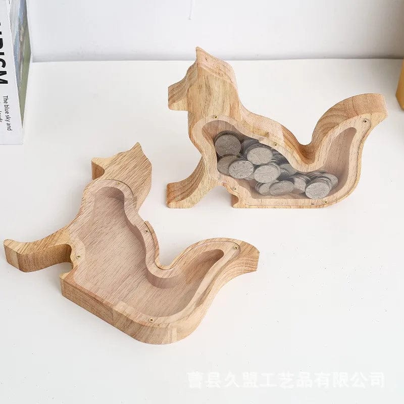 Tirelire Renard en Bois – Image 2