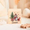Tirelire Bois Noël personnalisée Bonhomme de neige
